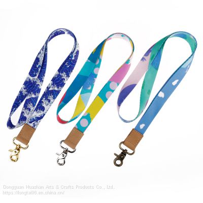 Factory direct heating transfer printing large twill polyester hanging rope popular elements with mobile phone USB flash disk hanging rope hanging belt