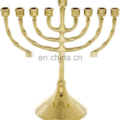 brass shiny polished menorah