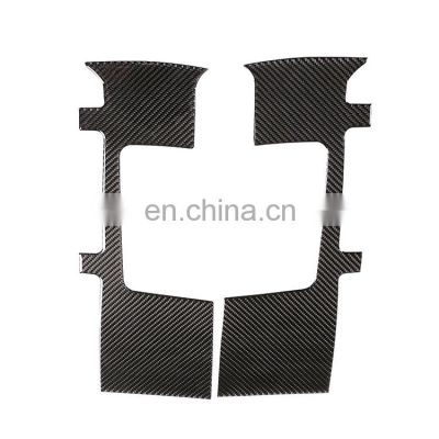 Applicable to 14-18 Toyota Tan Road Central Control Seat Belt Panel Stickers Real carbon fiber (soft) 2-piece set
