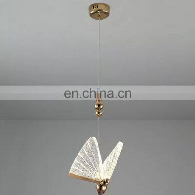 Modern LED Pendant Lamp Fixtures Butterfly Hanging Lamps Fancy Bar New Designer Indoor Glass Light