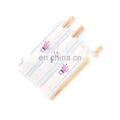 100% Natural Bamboo Disposable Chopsticks Open Paper Sleeve for Korea Japan Market