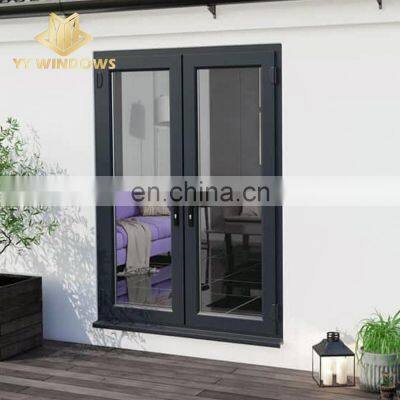 Factory Price High Quality aluminum double glass french doors front standard size french exterior door used for house