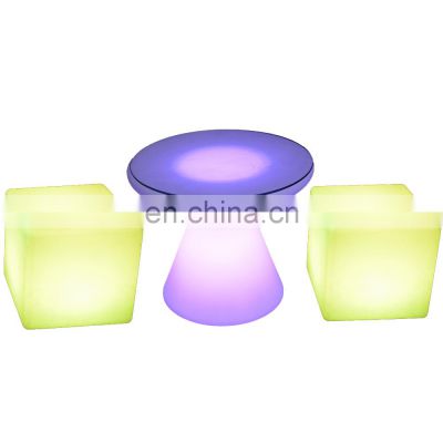 tub party glow led bar furniture cube chair cocktail table event party rental square chair