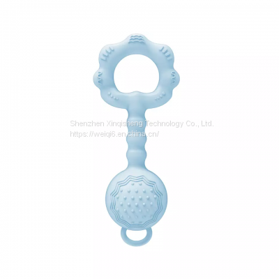 Custom Baby Teethers Wholesale Silicone Baby Rattling Teething Toys Food Grade Silicone Custom Silicone Teether