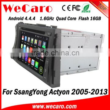 Wecaro WC-SY7020 Android 4.4.4 car dvd player touch screen for ssangyong actyon car multimedia player WIFI 3G 1080p 2005-2013