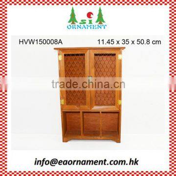 Wooden wall shelf for storage and wall decoration