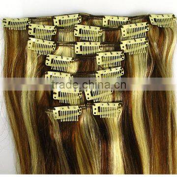 Grade AAA clip in hair extensions for black women