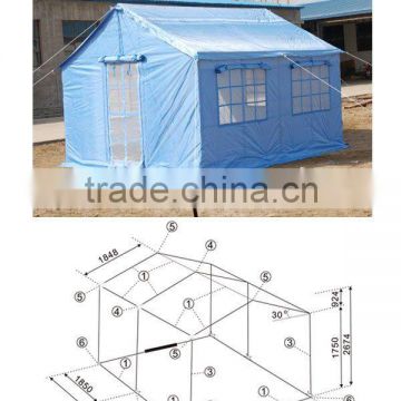 waterproof oxford with PU coating outdoor refugee tent