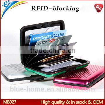 2015 Latest Aluminum rfid blocking wallet Anti Illegal scanning theft private information leak out