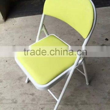 hot cheap PU leather folding leisure chair with metal frame 1083c