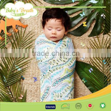 MS-24 Anti-bacterial Good Breathable Cheap Swaddle Blanket Printed Muslin Cotton Cloths Baby Towel