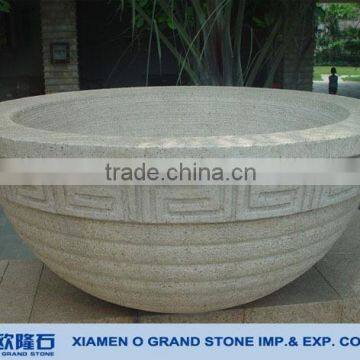 natural stone flower pot granite stone flower pot garden granite pot