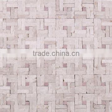 SKY-M050 Random Square Cube Pink Mosaic Tile