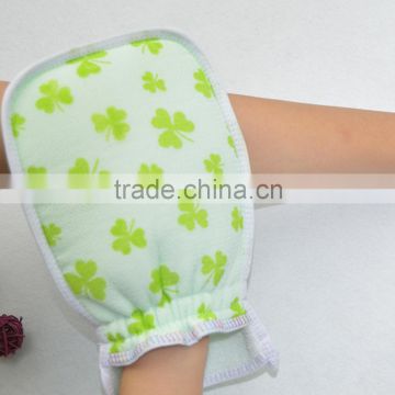 China supplier Bath Brushes Sponge Scrubbers nylon exfoliating bath glove