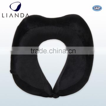 black 100% visco-elastic travel pillow
