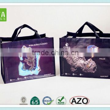 small high quality customed pp woven shopping bag used in space fair 2015 made in china