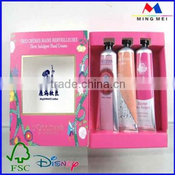 Small Hand Care Cream Paper Card Display Box For Cosmetics Company