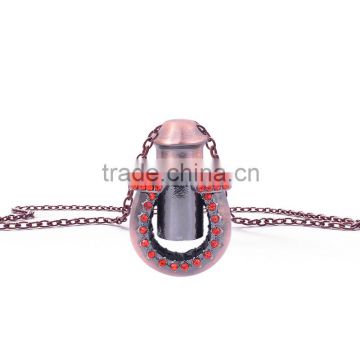 MUB 2016 Yiwu Yujin newest design hot sale keepsake pendant imitation color jewelry neckalce