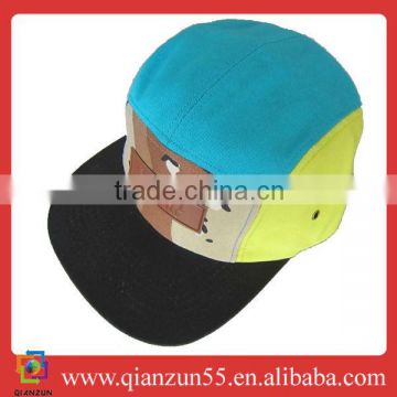 Custom 5 panel caps headwear 5 cap baseball caps and hats yellow hat
