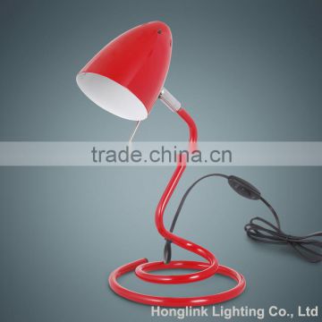 Red E27 25W max energy saving table lamp for reading and writing