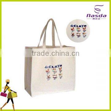 Cotton canvas tote bag side bags for girls