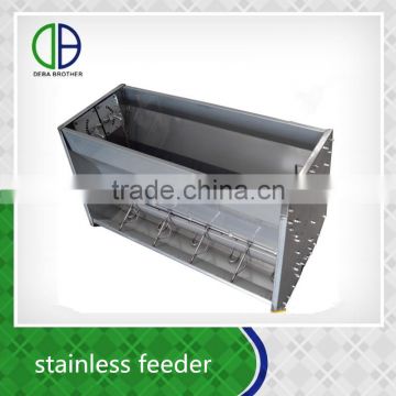 Pig stall feeder doube side stainless