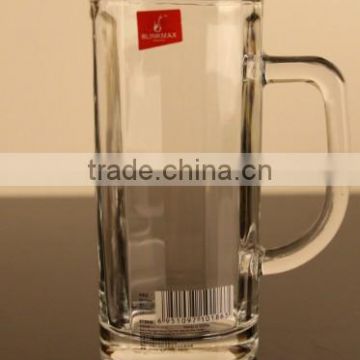 2016 new gift big capacity glass mug with customized logo