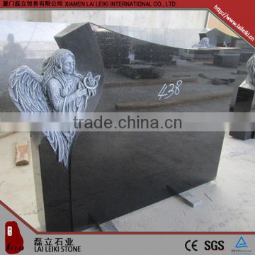 Top quality beat sale headstone with angel wings
