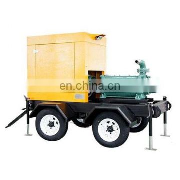 30hp to 700hp mobile high pressure horizontal multistage centrifugal diesel engine water pump with trailer