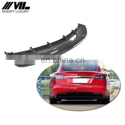 Carbon Fiber Car Rear Bumper Diffuser for Tesla Model S RZ Style 2016-2017