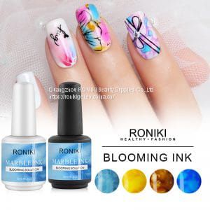 RONIKI Marble Ink   Gel Polish china factory     Nail Painting Color Gel