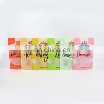 custom printed zipper doypack stand up pouch aluminum foil plastic food packing bag for candy ,gummy , tea ,snack