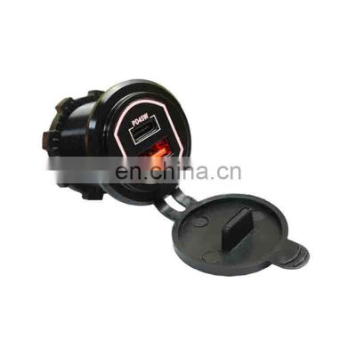 Type-c buck-boost QC3.0 car charger QC4.0 retrofitting accessories for auto and motorcycle ship modification
