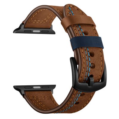 National Belt for iwatch Strap For Apple Watch Band Leather Loop 38/42mm 40mm 44mm Series 1/2/3/4