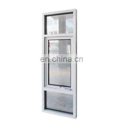 Superhouse crank chain winder aluminum glass awning window with fireproof screen