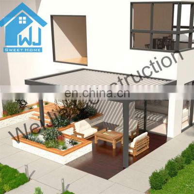 Customized Adjustable Aluminum Pergolas With Blinds For Garden House