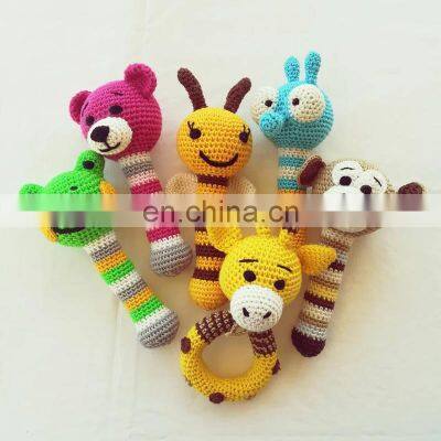 Hot Sale Best Price Crochet Baby Rattle Animal Toys Handmade Kid's Toy Vietnam Supplier Cheap Wholesale