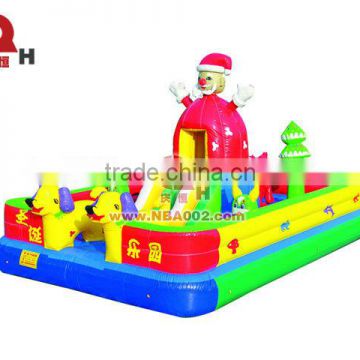 QHIC14 Christmas Santa Claus Theme Inflatable Bouncy Castle