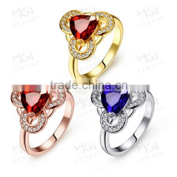 Luxury 18K Golden Women Wedding Zircon Ring