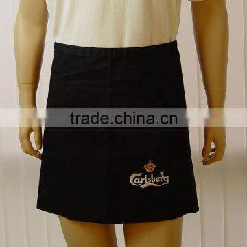 Plain cotton apron for kitchen , waist chef apron