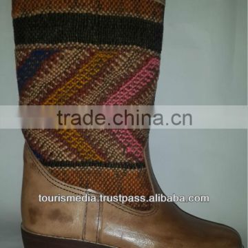 handmade moroccan kilim boots size 39 - ref03nov2