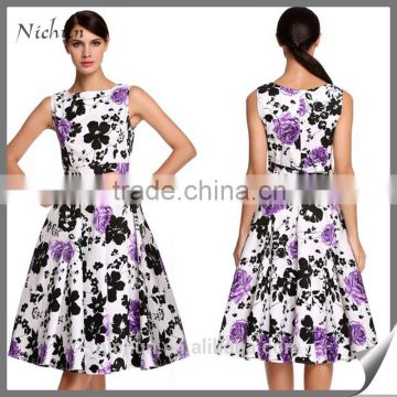 2016 latest fashion designer one piece party dress for ladies