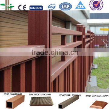 China Anti-UV wpc fence manufacturer