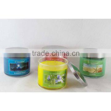 scented colored glass candle size 96*118mm