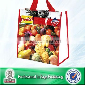 Fruit Printed Supermarket Green Bag