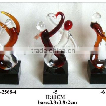 clear and brown glass figures decoration(01-2568)
