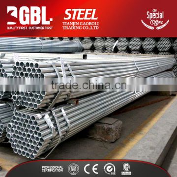 lightweight building material round thin wall rigid galvanized steel pipe