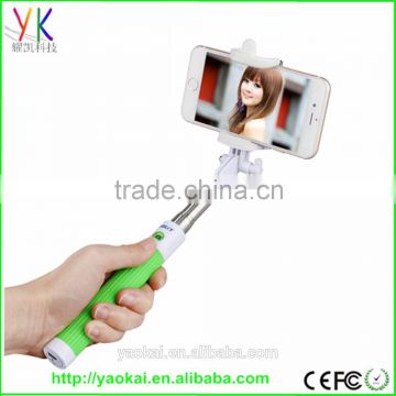Wholesale factory low cost promotional miror pole Selfie stick with cable