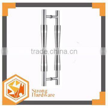 Prismatic stainless steel Clamp lever pulls glass door handle, sliding shower round doors handles double sided metal Door Handle