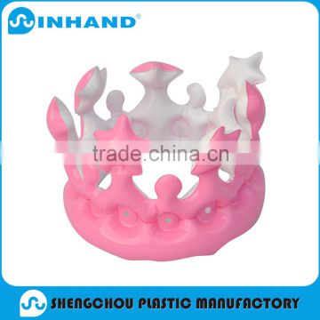 Hot sale inflatable crown, inflatable crown toy, PVC inflatable decoration pink crown for party/pvc inflatable toys